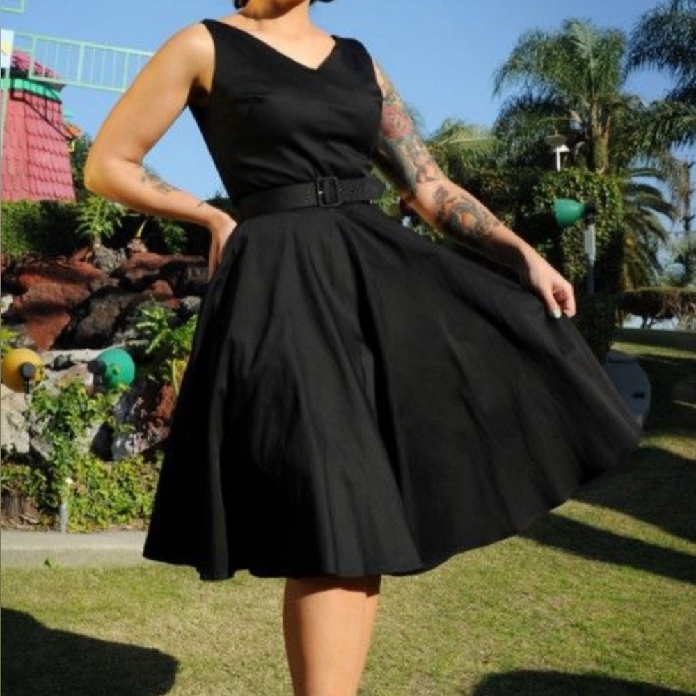 Havana nights pinup couture dress black vintage repro